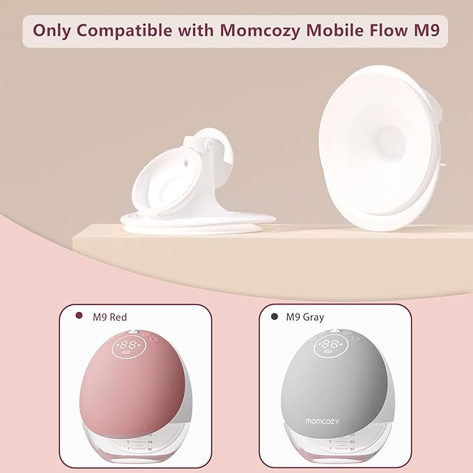 1PC 24mm Double-Sealed Flange Compatible with Momcozy Upgraded Mobile Flow | Upgraded M9, M9 24mm Flange, BPA Free Silicone, Soft Touch, Wide Opening Angel