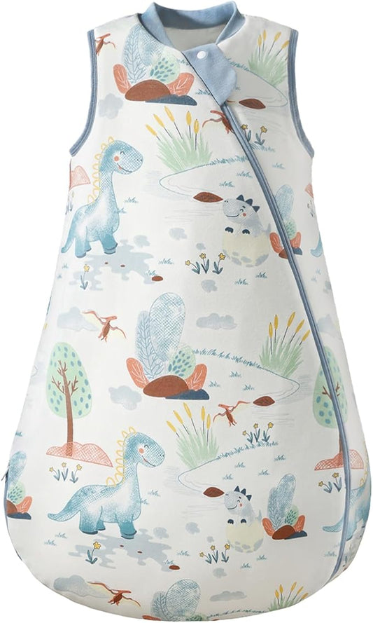 1.0 Tog 2.5 Tog Baby Sleep Sack, 100% Cotton Baby Sleeping Bag 3-24M, 2-Way Zipper Baby Wearable Blanket