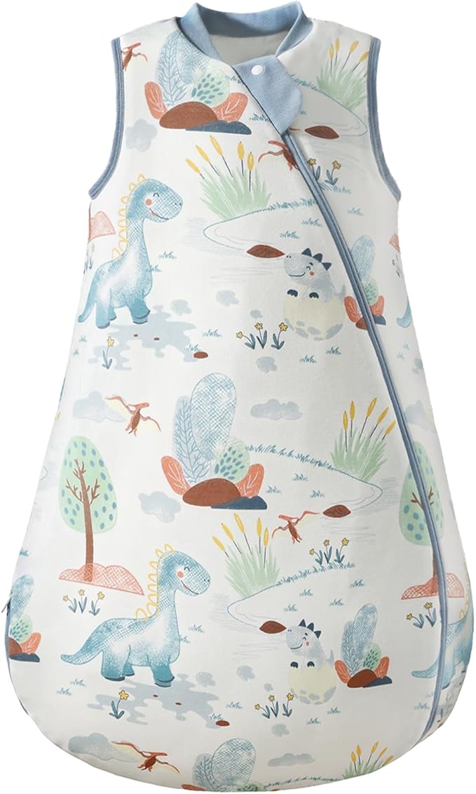 1.0 Tog 2.5 Tog Baby Sleep Sack, 100% Cotton Baby Sleeping Bag 3-24M, 2-Way Zipper Baby Wearable Blanket