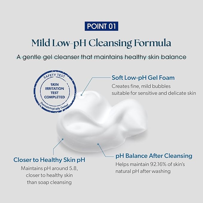 Soothing Relief Cleanser (250ml) - Gentle foaming action with Ceramide for All Skin Types, Microbiome Science, and St. John Formula to soothe sensitive dry skin