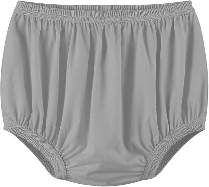 Adult Diaper Cover for Incontinence Noiseless Leak-Protection Underwear Plastic Pants Over Diapers Waterproof Rubber Pants (Gray, 3X-Large)