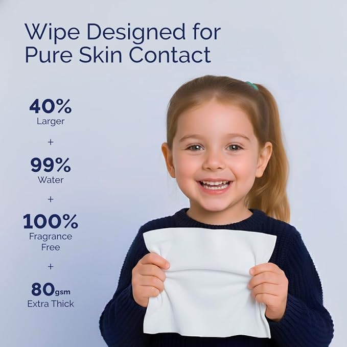 Hoppi Flushable Baby Wipes, 99% Water Hypoallergenic for Sensitive Skin, Plant-Based, Fragrance-Free, Sewer & Septic Safe, Silky Flush Toddler Potty Training Wipes (224 Count, 4 Packs)