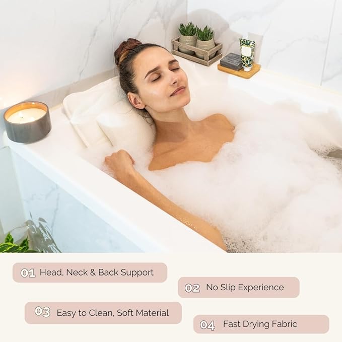 Our Full Body Bath Pillow - Ideal Bathtub Accessory for Relaxing Bath Gifts for Women