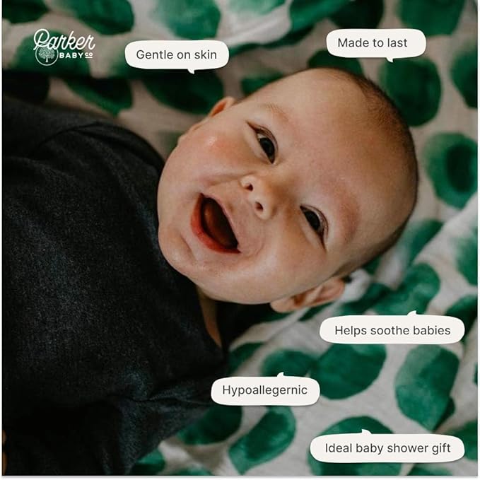 Parker Baby Swaddle Blankets - 3 Pack of 100% Cotton Muslin Swaddle Blankets for Boys - Timber Set