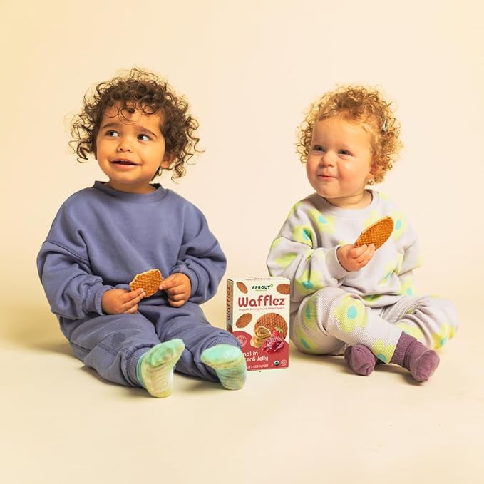 Sprout Organics, Toddler Snack Variety Pack, Single Serve Waffles (30 Count)