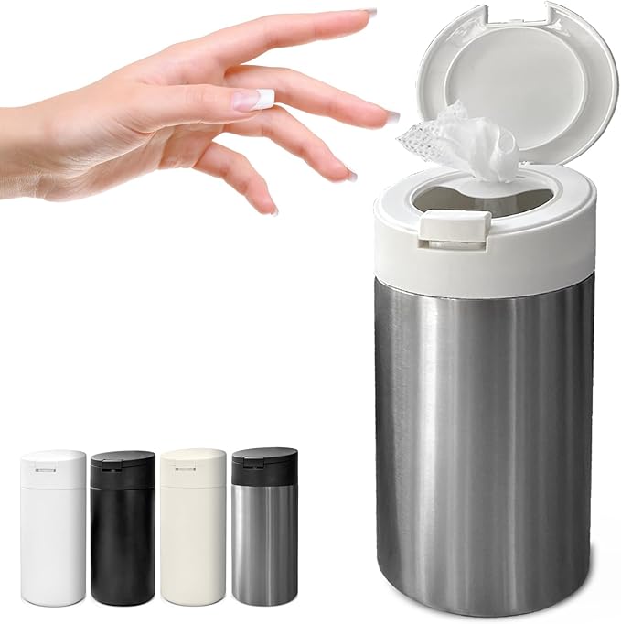 Extra Large Refillable Wet Wipes Dispenser (Cream Lid) | Fits Clorox, Lysol, Bleach, Disinfecting Wipes | Durable Reusable Wipes Holder for Kitchen, Bathroom, Office, School | Gosnold Home & Garden