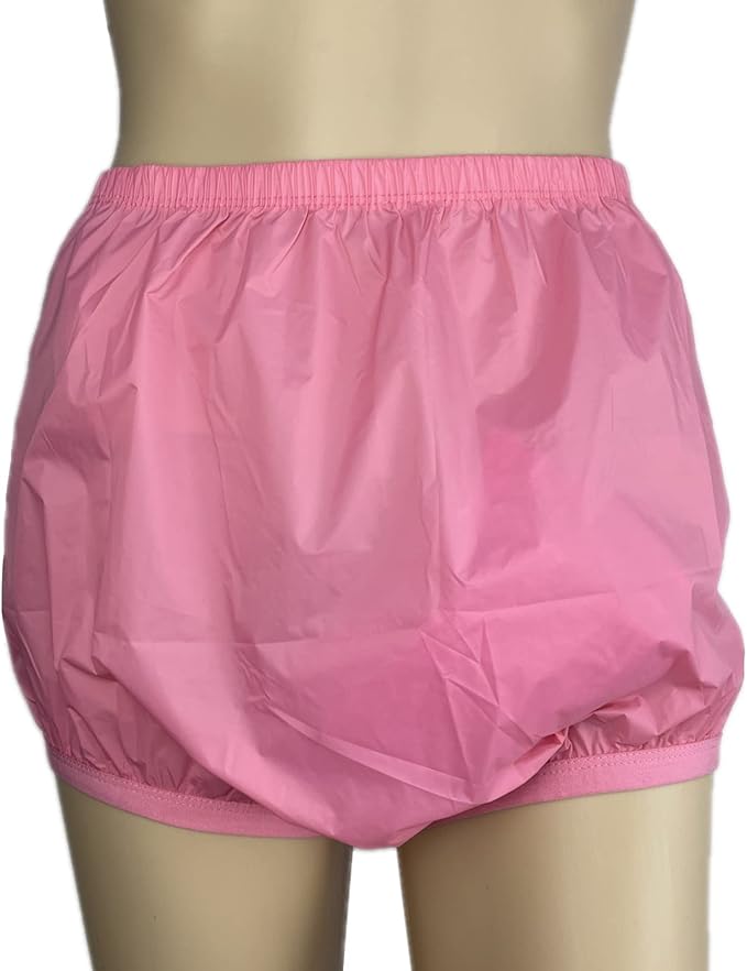 AQX Adult Leakproof Underwear for Incontinence, Washable Low Noise Reusable Adult Diaper Cover, Grey Plastic Pants Cover Unisex 2Pcs