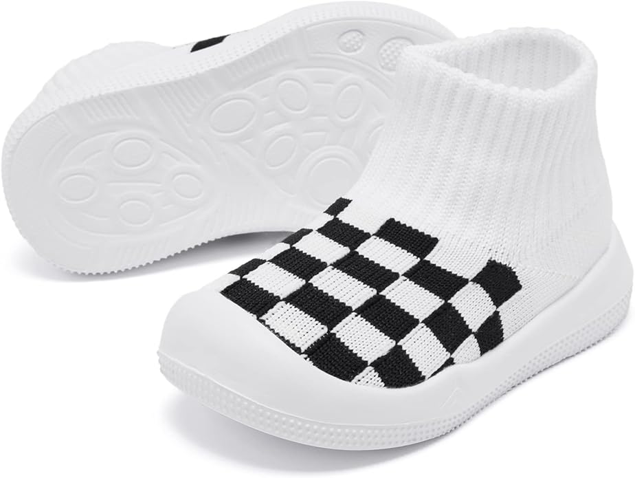 Eashi Baby Boy Girl Non-Skid Indoor Infant Walking Shoes Breathable Warm Elastic Sock Shoes with Memory Sole Protect Toes Outdoor Sneakers