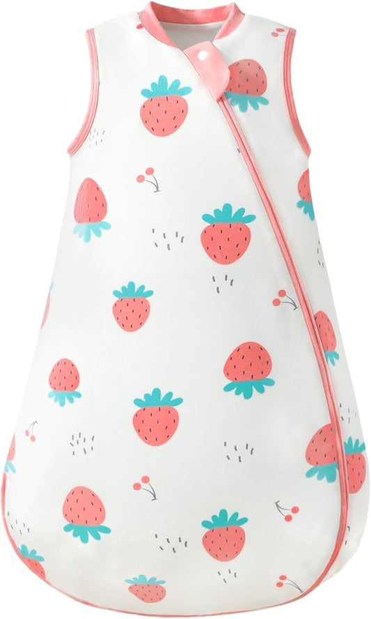 1.0 Tog 2.5 Tog Baby Sleep Sack, 100% Cotton Baby Sleeping Bag 3-24M, 2-Way Zipper Baby Wearable Blanket