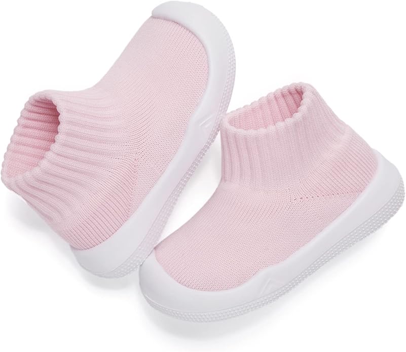 Eashi Baby Boy Girl Non-Skid Indoor Infant Walking Shoes Breathable Warm Elastic Sock Shoes with Memory Sole Protect Toes Outdoor Sneakers