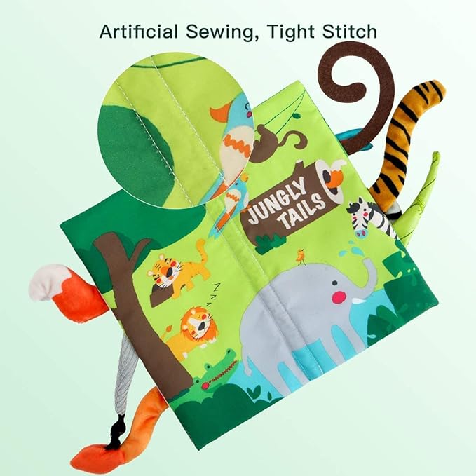 beiens Baby Books Toys, Baby Books 0-6 Months, 3PCS Touch and Feel Cloth Crinkle Soft Books, Toys for 0-3-6-12-18 Months Infant Newborn Baby Boy Girl Shower Gifts Set