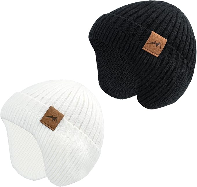 POXIMI Baby Boy Winter Hat Toddler Warm Beanie Girl Knit Hats with Earflap Kid Cute Earmuffs