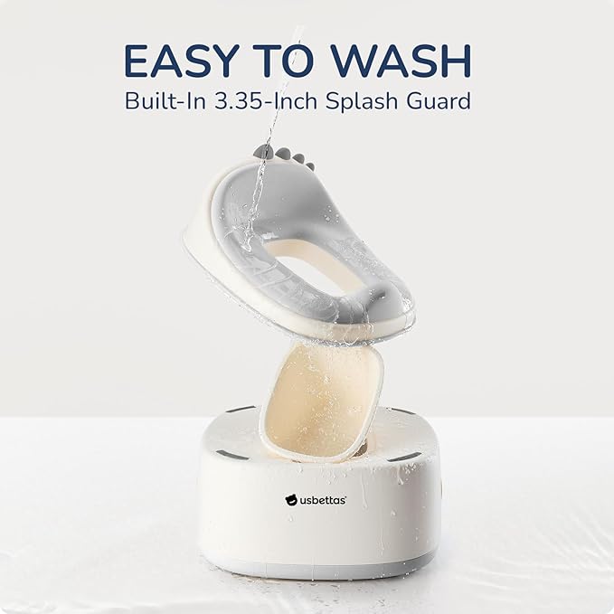 3 in 1 Potty Training Toilet, Dinosaur Toddler Potty Training Seat for Boys Girls with Comfortable Cushion, Easy-to-Clean and Anti-slip Potty Training Step Stool for Toilet (Grey)