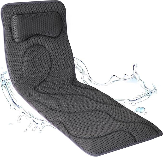 Full Body Bath Pillow for Tub -Soft Bathtub Pillow for Full Back, Head and Neck Support, Quick Dry Bath Cushion, Tub Pillow with 168 Suction Cups, Bathtub Accessories for Gift