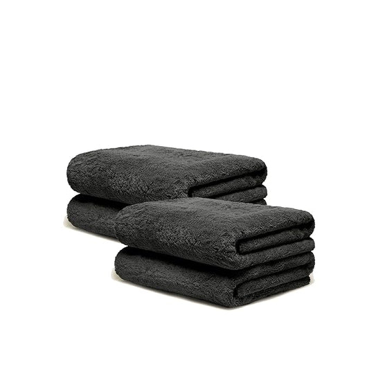 Italic Serene Ultraplush Cotton Bath Towels, 4-Pack (2 Sets of 2), Charcoal, Large, 800GSM, 100% Cotton, Heavy Duty, Resort Grade Towels (Charcoal)