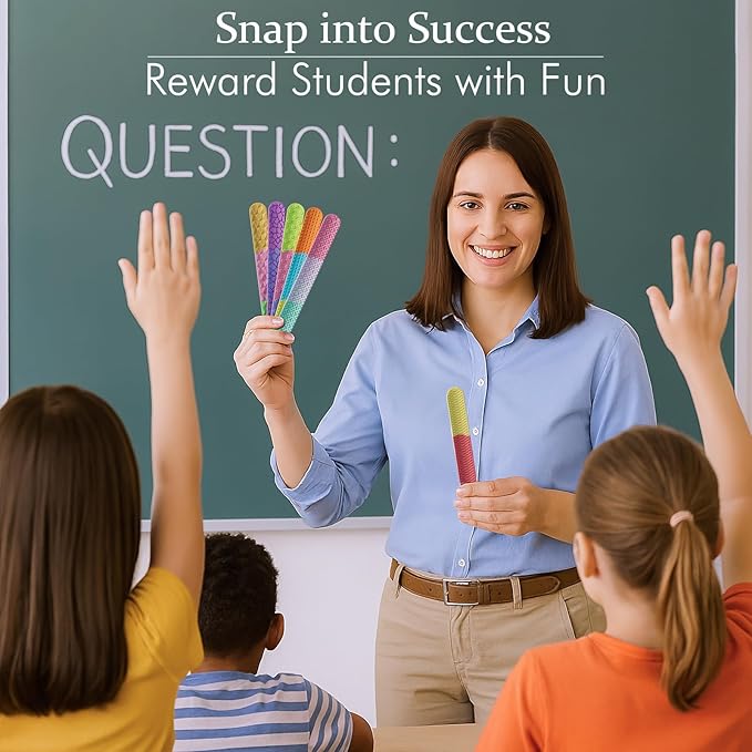 Textured Silicone Slap Bracelets Fidget Toys for Kids Adults, 6PCS Sensory Snap Bracelets for Stress Anxiety Autistic ADHD, Calm Down Classroom Travel Essentials Toys, Stuffers Gifts for Boys Girls