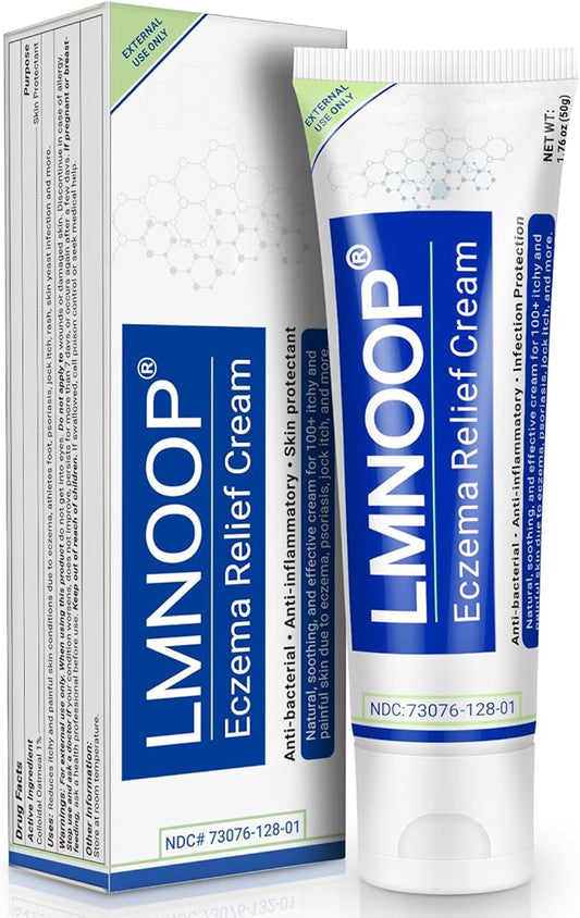 Eczema Cream, Maximum Strength Treatment Ointment for Rash, Psoriasis, Dermatitis, Urticaria, Jock Itch, Fungal Infection, Anti-Itch, Relief for Sensitive, Irritated Skin 1.76oz