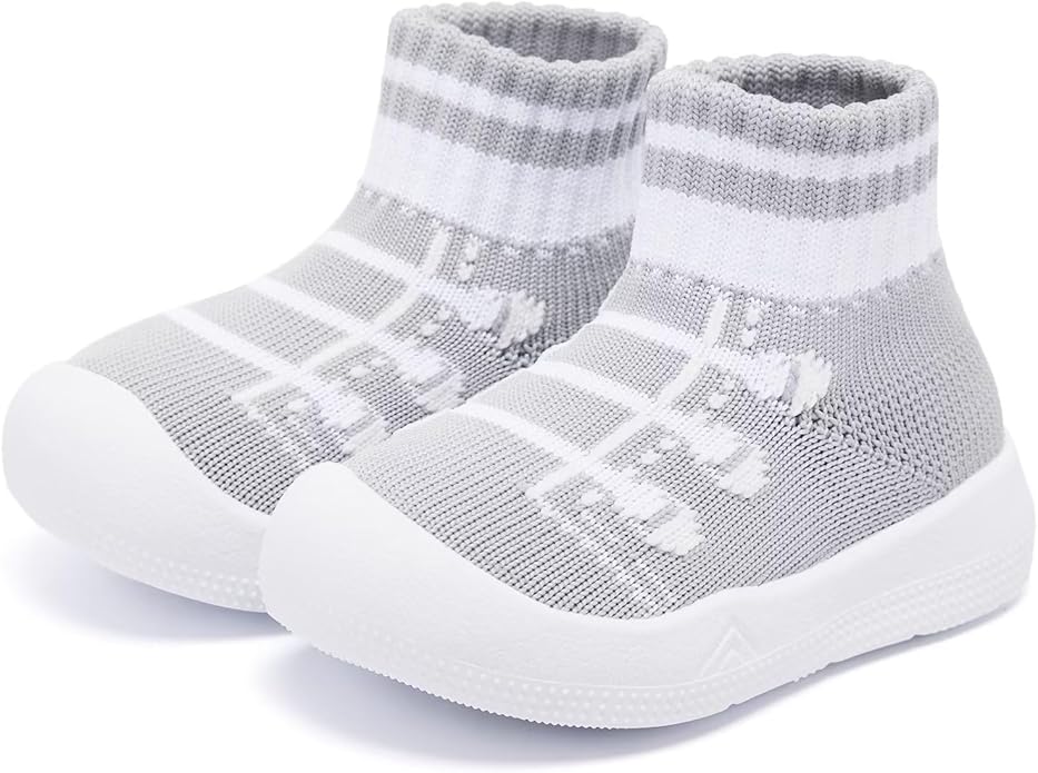 Eashi Baby Boy Girl Non-Skid Indoor Infant Walking Shoes Breathable Warm Elastic Sock Shoes with Memory Sole Protect Toes Outdoor Sneakers