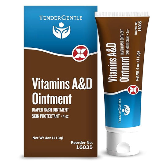 Vitamin A&D Ointment for Baby Diaper Rashes - 4 oz of A and D Ointment for Adults, Seniors, and Babies