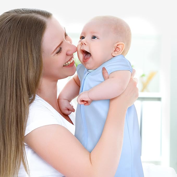 Yoofoss Baby Sleep Sack 0-6 Months 100% Organic Cotton 0.5 TOG Baby Sleeping Bag 2-Way Zipper Toddler Wearable Blankets 3 Pack Breathable Lightweight (Small)