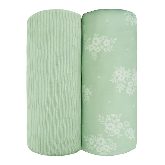 Viviland Jersey Swaddle Blanket, Ultra Soft Stretchy Receiving Blanket, Newborn Swaddle Wrap for Boys & Girls, 40 x 30 inches, 2 Pcs