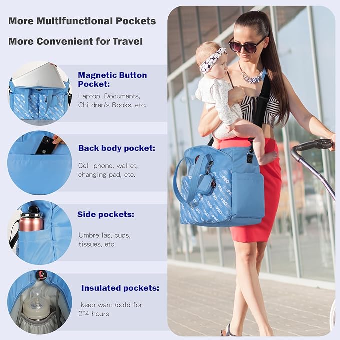 Diaper Bag Tote: Large Tote Baby Bag Boy Diaper Bag Stylish Girl Diaper Bag,Shoulder Mommy Bag