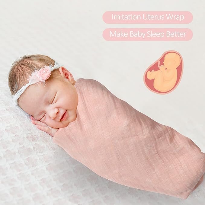 Softan Muslin Swaddle Blankets for Baby Girls & Boys Gift, Large 47X47 inches Receiving Blankets for Newborn, Infant Swaddle Wrap Blanket Set Soft Silky & Breathable, 4 Pack Green Floral