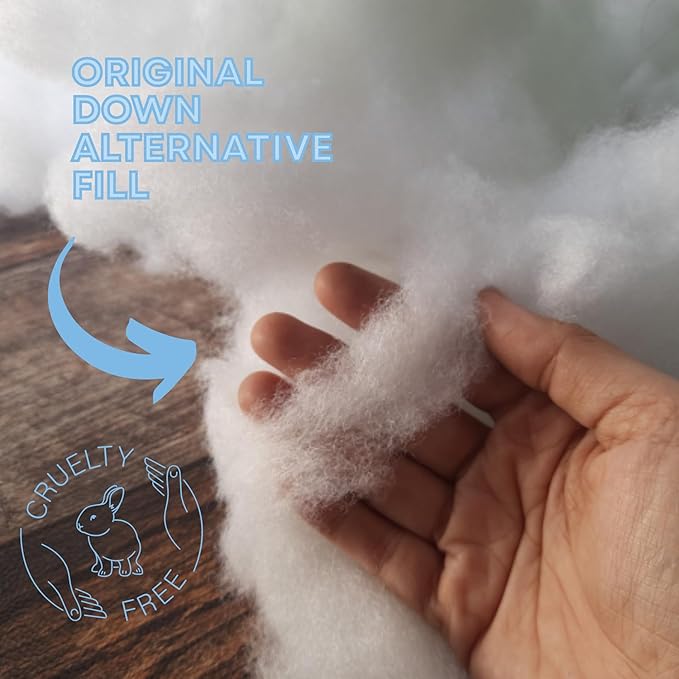 kinder Fluff Children Pillows (2-Pack) 17x26in– 300T Soft Cotton & Down Alternative – Hypoallergenic, Machine Washable, Ideal for Kids Ages 12+, Bed & Travel Use– Blue- XL