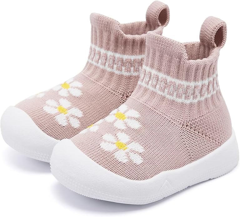 Eashi Baby Boy Girl Non-Skid Indoor Infant Walking Shoes Breathable Warm Elastic Sock Shoes with Memory Sole Protect Toes Outdoor Sneakers