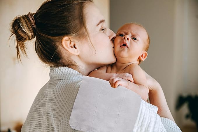 Baby Burp Cloths for Boys and Girls - 11 Pack Large 100% Cotton - Double Layered Extra Absorbent Burp Rags, Solid