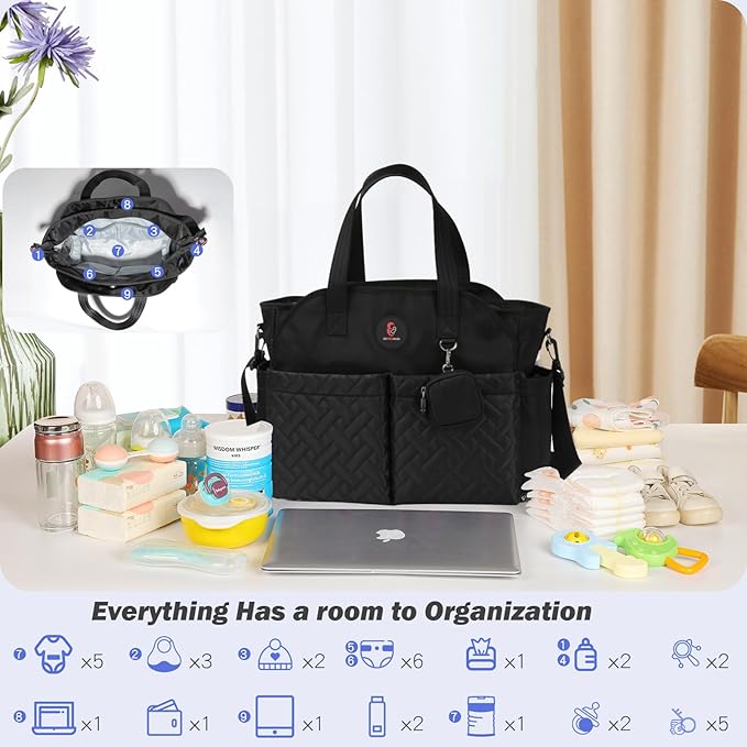 Diaper Bag Tote: Large Tote Baby Bag Boy Diaper Bag Stylish Girl Diaper Bag,Shoulder Mommy Bag