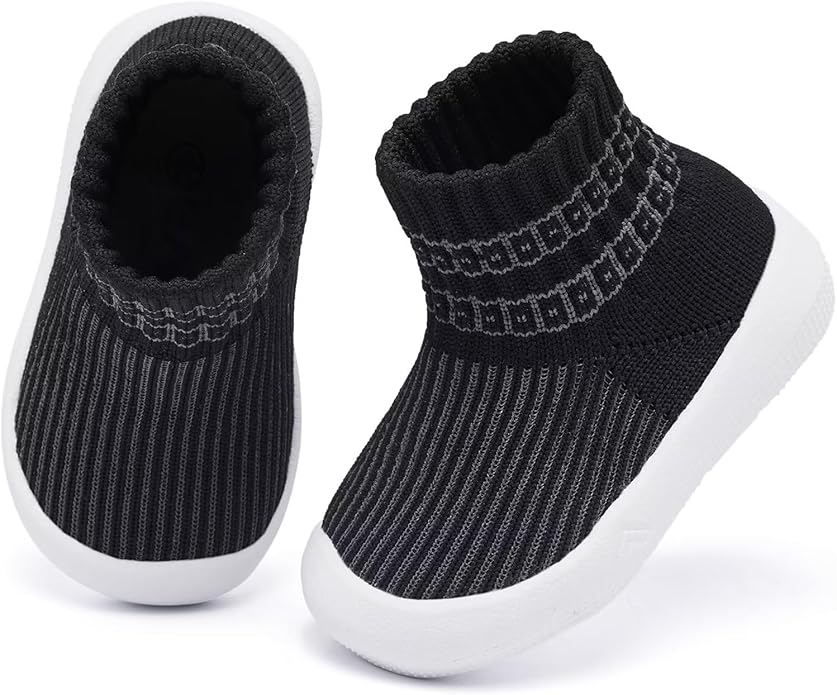 Eashi Baby Boy Girl Non-Skid Indoor Infant Walking Shoes Breathable Warm Elastic Sock Shoes with Memory Sole Protect Toes Outdoor Sneakers