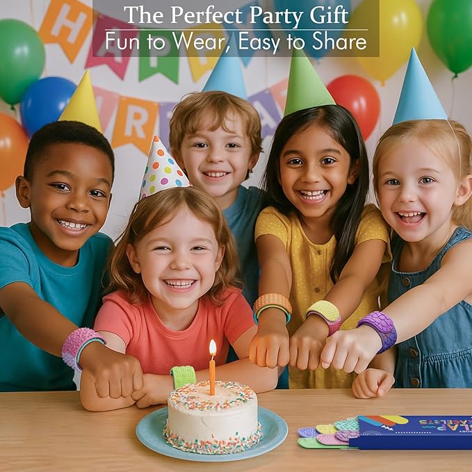 Textured Silicone Slap Bracelets Fidget Toys for Kids Adults, 6PCS Sensory Snap Bracelets for Stress Anxiety Autistic ADHD, Calm Down Classroom Travel Essentials Toys, Stuffers Gifts for Boys Girls