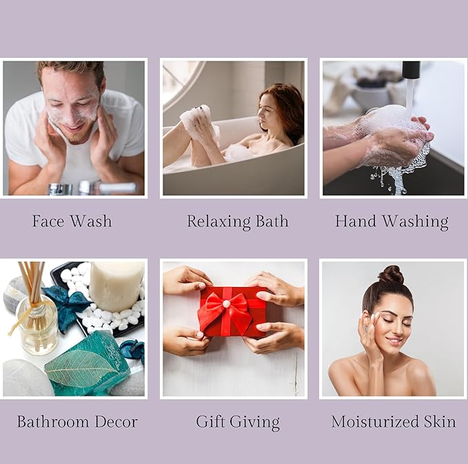 Rock Soap Gift Set of 2- Mothers day Gift- Decorative Scented Gemstone Soap with Crystals Inside- with Natural Ingredients & Essential Oil