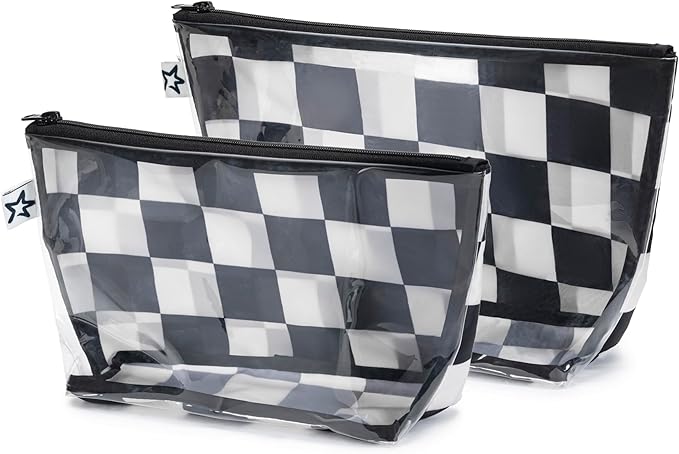 Tiny Twinkle Mess-Proof Travel Bags | TSA Airline Compliant, Zipper Closure, Clear Front Pouch, Diaper Bag Packing, Toiletry or Makeup Cosmetics Organizer