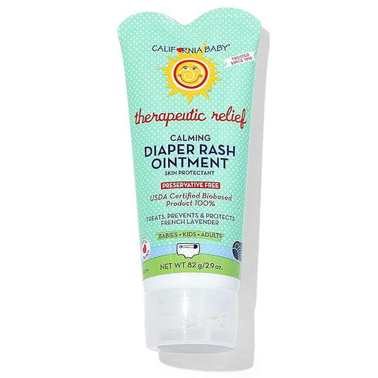 California Baby Calming Diaper Rash Cream | 100% Bio-Based | Zinc Oxide Ointment | Lavender Scented Diaper Cream | Cloth Diapers Safe | 82 g / 2.9 oz.