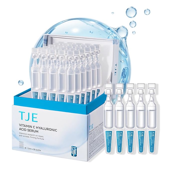 30 PCS Vitamin C Hyaluronic Acid Serum for Face, Ultra Hydrating Anti-Aging & Skin Firming Serum, Wrinkle-Reducing, Fast Absorbing, Deep Moisturizing