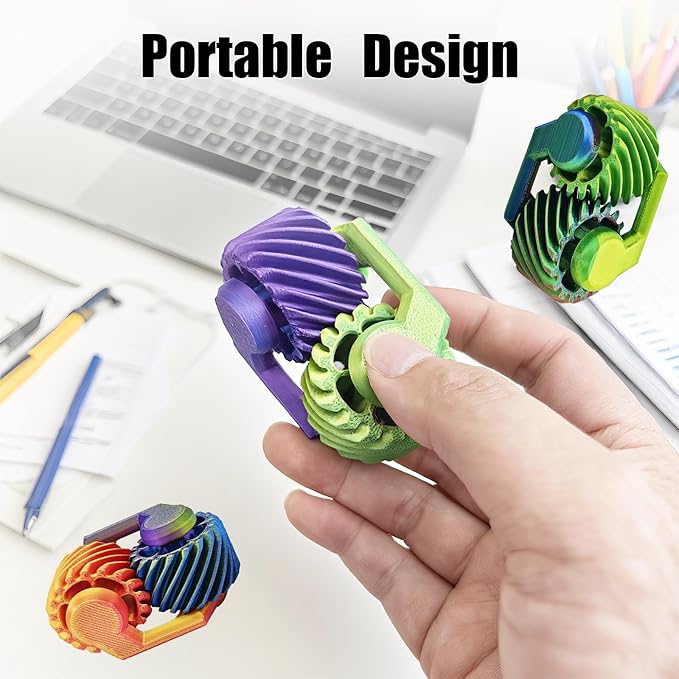 Fidget Spinner 3D Printed Toys Gears,Fidget Toys for Kids Adults, Sensory Toys for Anxiety Stress Relief,Pocket Mini Fidget Toy, Novelty Gifts for Friends,Party Favors for Kids Adults,Classroom Prizes