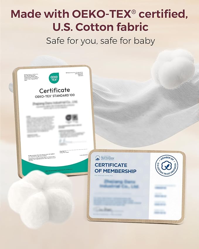 Momcozy Nursing Bras for Breastfeeding, Soft U.S. Cotton Seamless Maternity Bra, Fixed Padding, Wireless Pregnancy