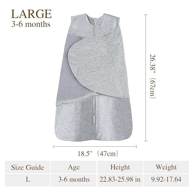 Swaddle-Blanket Baby Girl & Boy Swaddles Newborn Infant Transition 100% Cotton Wrap Blankets, 3-Way Adjustable Wearable Blanket, TOG 1.0 (Little Monster, 3-6 Month)