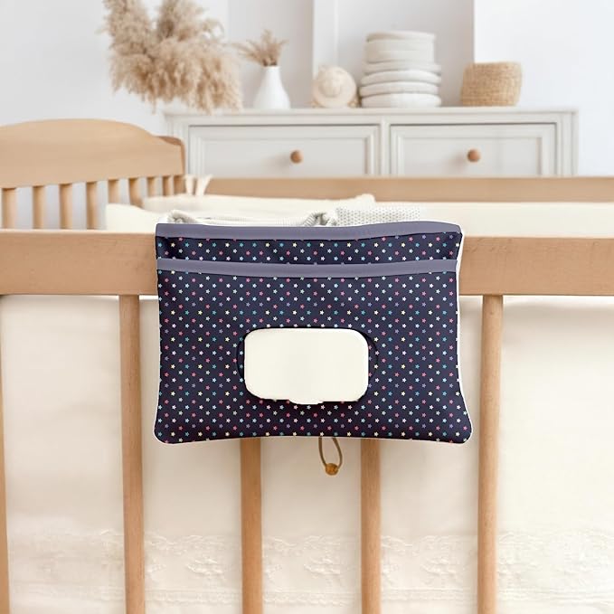 HAMUR Baby Diaper Bag Organizer – Travel-Friendly, Compact & Foldable | Stroller Pouch for Newborn Essentials – Must-Have for Boys & Girls (Purple)