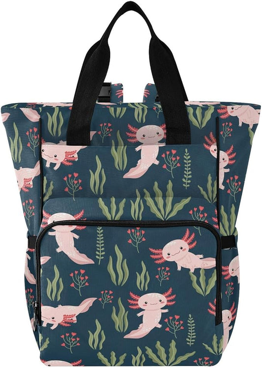 Emelivor Cute Salamander Diaper Bag Backpack Large Capacity Travel Baby Bags Backpack Diaper Bags for Boy Girl Mom Dad Women Men