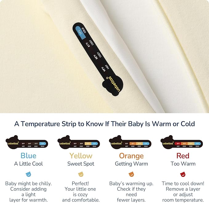 1.0 Tog 2.5 Tog Baby Sleep Sack, 100% Cotton Baby Sleeping Bag 3-24M, 2-Way Zipper Baby Wearable Blanket