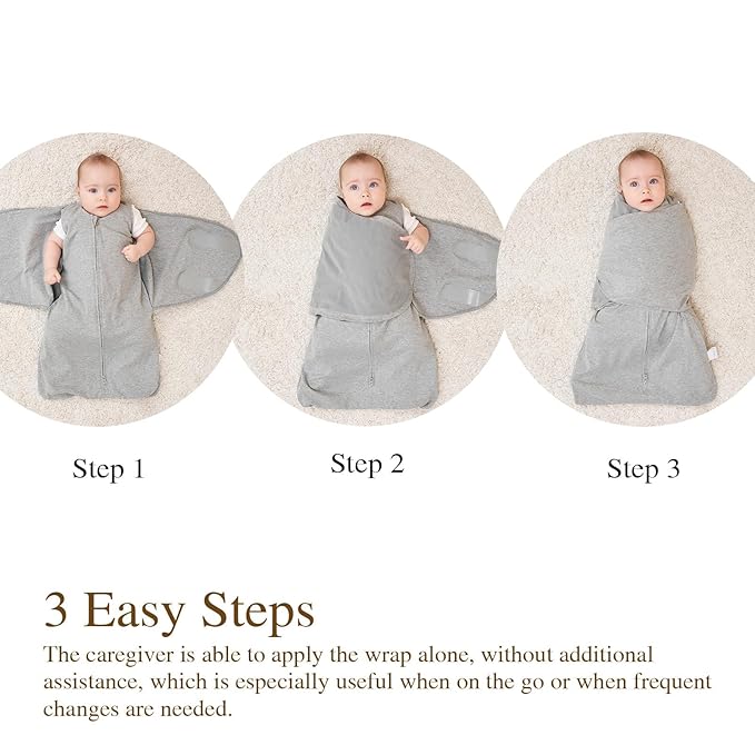 Swaddle-Blanket Baby Girl & Boy Swaddles Newborn Infant Transition 100% Cotton Wrap Blankets, 3-Way Adjustable Wearable Blanket, TOG 1.0 (Little Monster, 3-6 Month)