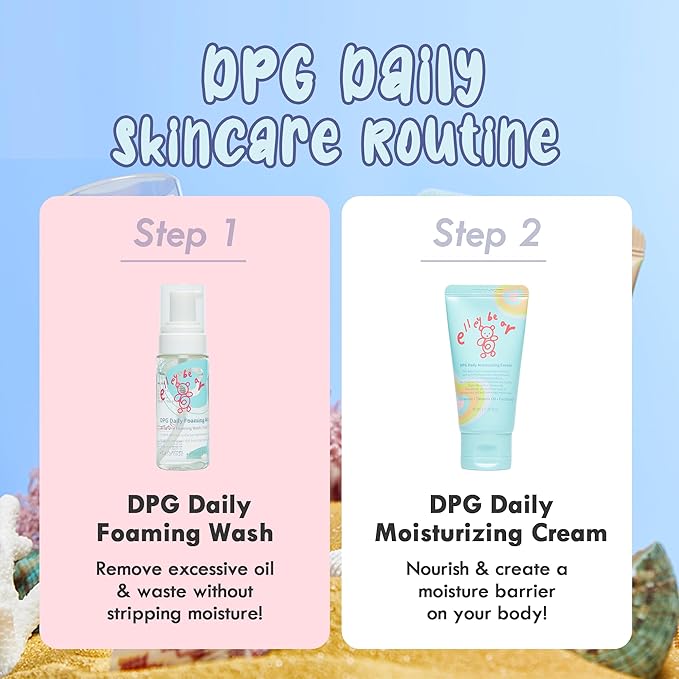 elleybear Daily Baby Moisturizing Cream | Korean Baby Face Cream for Sensitive Skin | Hypoallergenic & Vegan Formula with Tamanu oil | Hydrating Moisturizer for Dry Skin (1.35 fl oz)