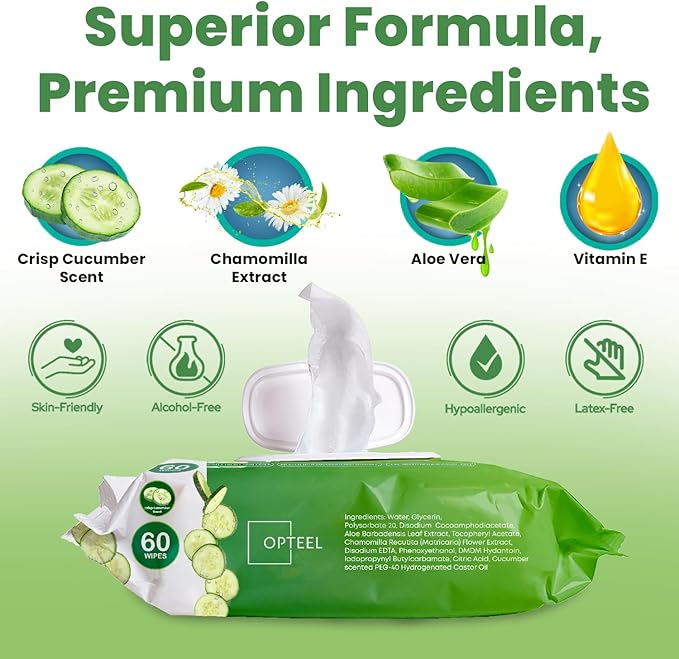 Adult Wipes Extra Large Scented - Skin-Friendly Incontinence Wet Wipes for Adults & Elderly No-Rinse Disposable Washcloths - 8x13" 12 Packs of 60 (720 Wipes)