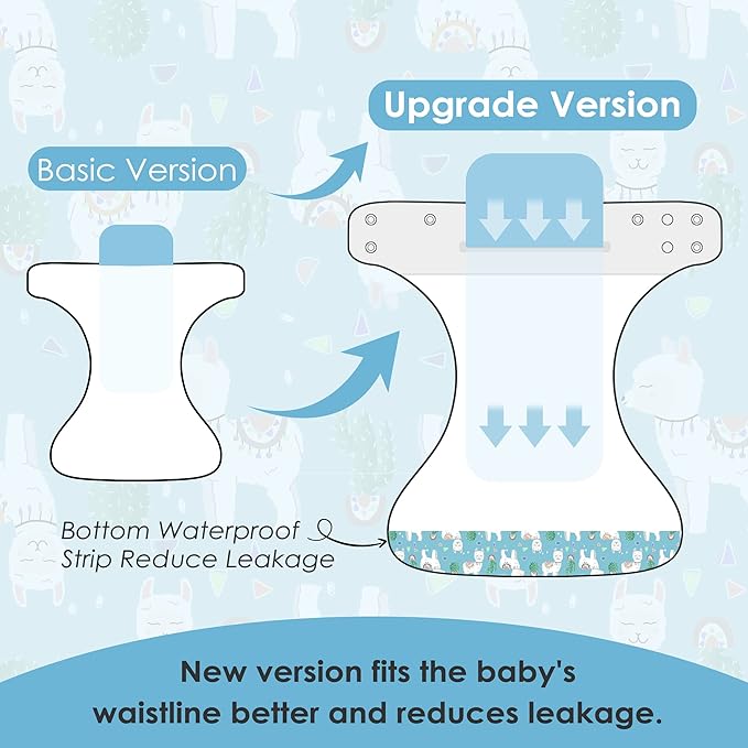 wegreeco Cloth Diapers 5 Pack with 5 Inserts, Washable Cloth Diapers for Babies, One Size Adjustable Reusable (Fresh Animal)