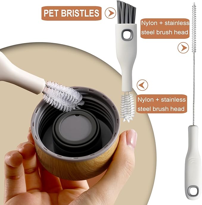 Cup Lid Cleaning Brush Set Multifunctional Bottle Cleaning Tools Portable Gap Cleaner Kit for Baby Bottle Sippy Cup Tubes Teapot Spout