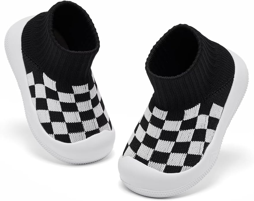 Eashi Baby Boy Girl Non-Skid Indoor Infant Walking Shoes Breathable Warm Elastic Sock Shoes with Memory Sole Protect Toes Outdoor Sneakers