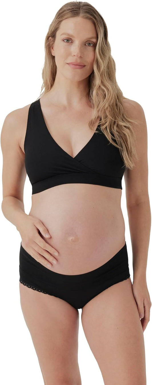 Pact Organic Cotton Maternity Nursing Bralette for Breastfeeding - Stretchy, Wireless